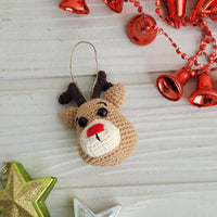 The Winsome Crochet Reindeer Ornament