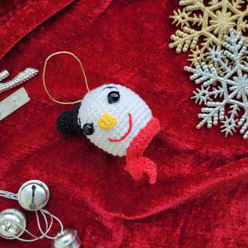 The Winsome Crochet Snowman Ornament(S)