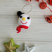 The Winsome Crochet Snowman Ornament(S)