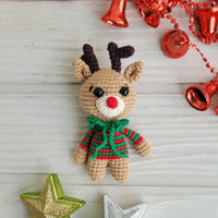The Winsome Crochet Jute Reindeer Ornament(L)