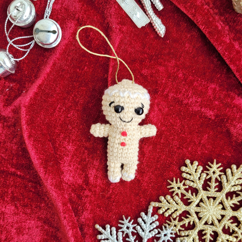 The Winsome Crochet Gingerman Ornament