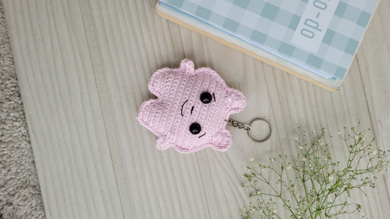 Baby Pink Crochet Keychain