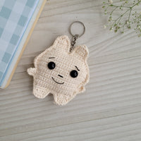 Ivory Crochet Keychain