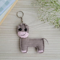 Hippo Crochet Keychain