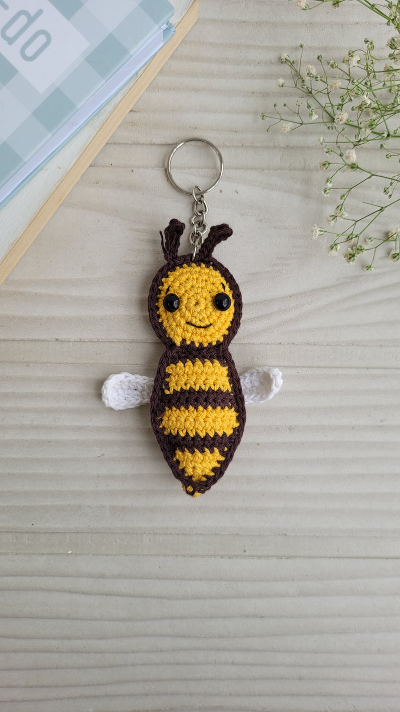 Bumblebee Crochet Keychain