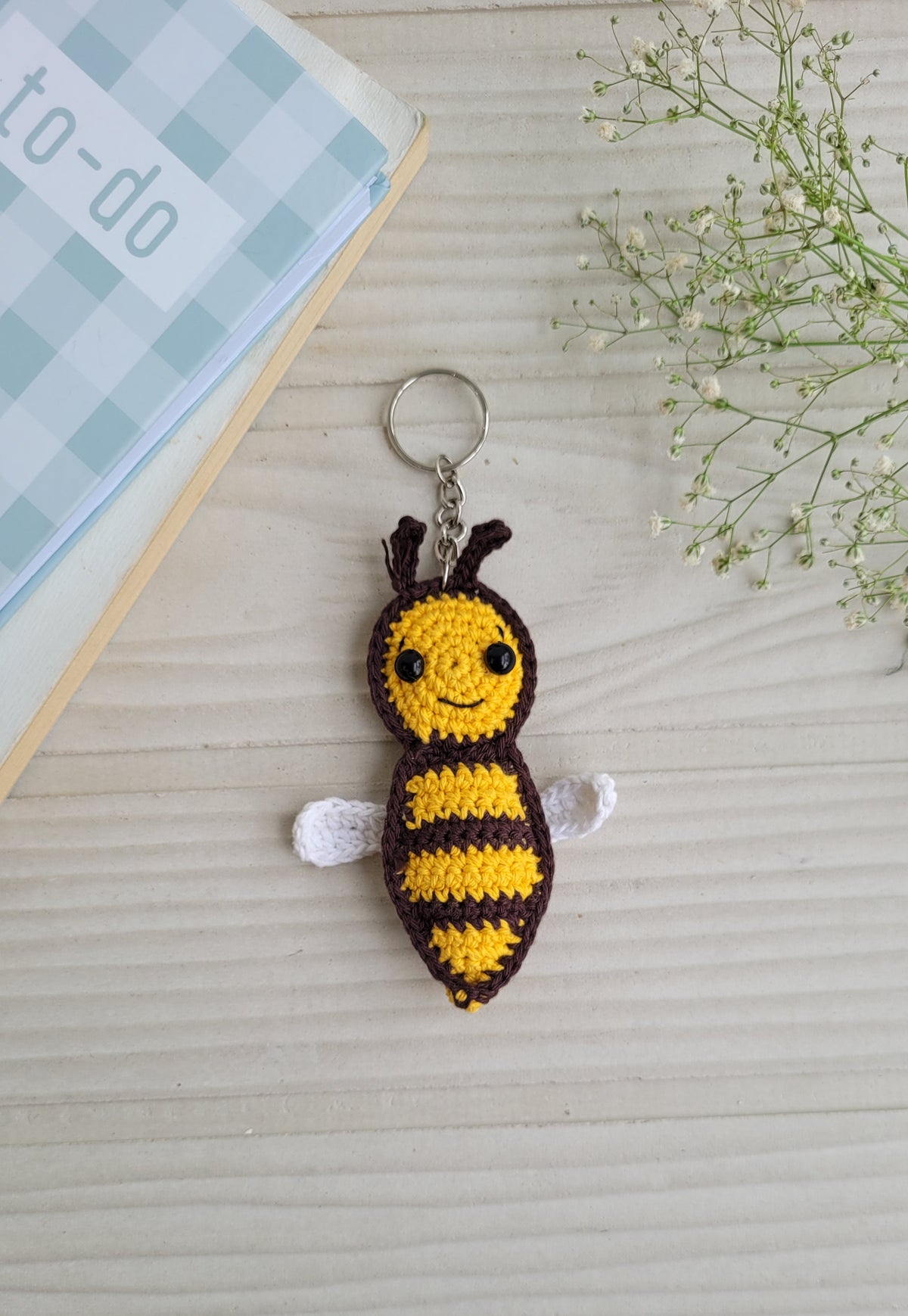 Bumblebee Crochet Keychain