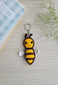 Bumblebee Crochet Keychain