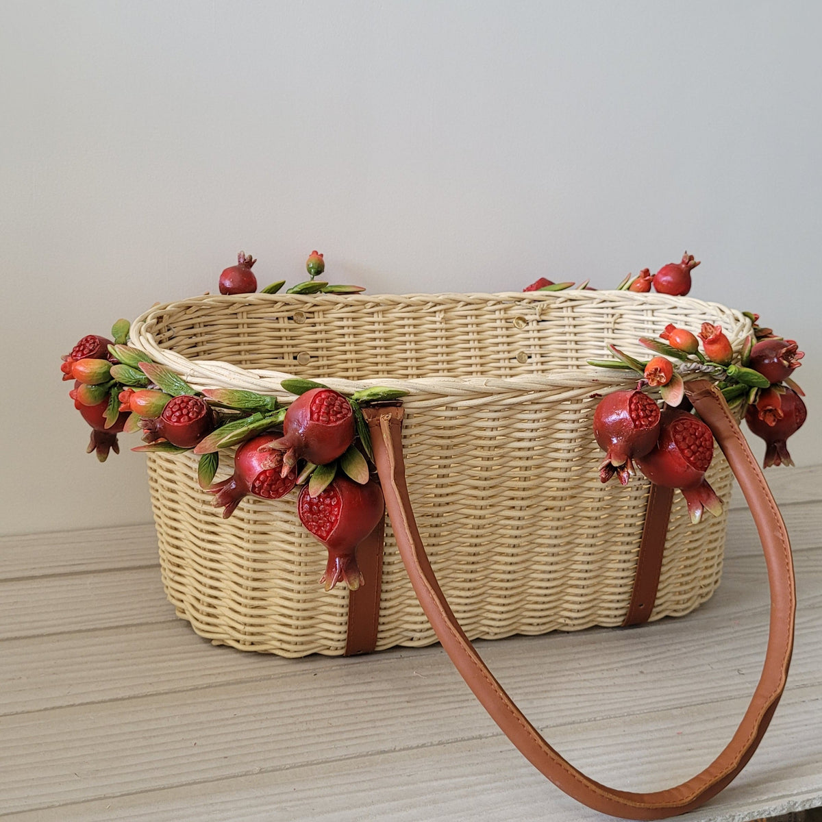 Gudi Basket With Leather Handle