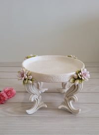 Ornate Daisy Dessert Pedestal Cake Stand