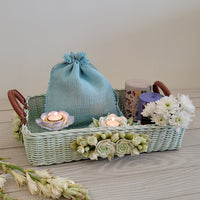 Enchanting Aqua Bloom Gift Basket