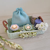 Enchanting Aqua Bloom Gift Basket