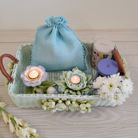 Enchanting Aqua Bloom Gift Basket