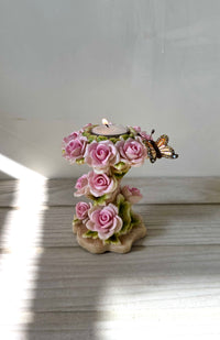 porcelain rose tree tea light candle holders