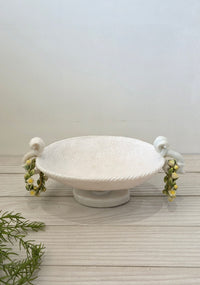 Yellow Rose Pedestal Bowl