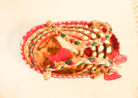 Multi color kauna basket with handles