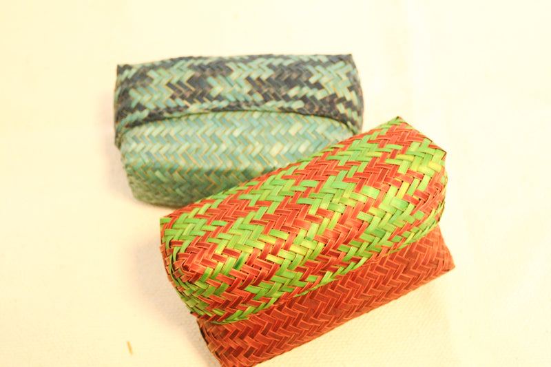 Sithapati long multicolor rectangle basket with lid
