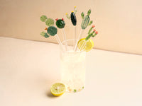Glass cactus stirrer