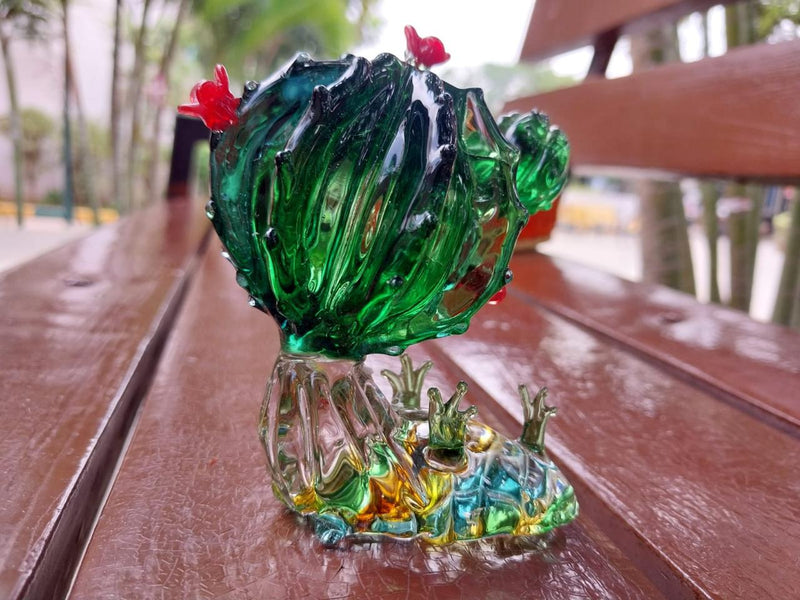 Glass cactus Decor